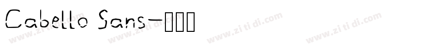 Cabello Sans字体转换